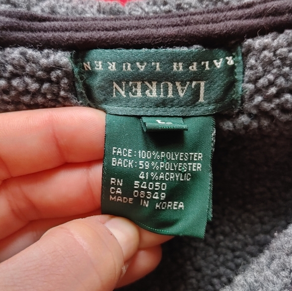 Vintage Ralph Lauren Zip-Up Vest- Sz. Lg. - Picture 4 of 5